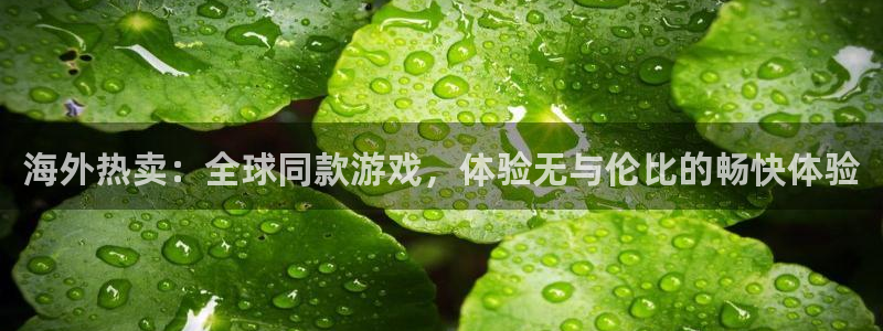 新宝GG官网注册方法视频：海外热卖：全球同款游戏，体验无与伦比的畅快体验